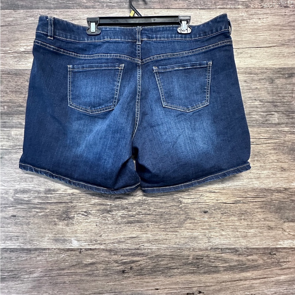 Lane Bryant Dark Blue Denim Shorts - Picture 2 of 4